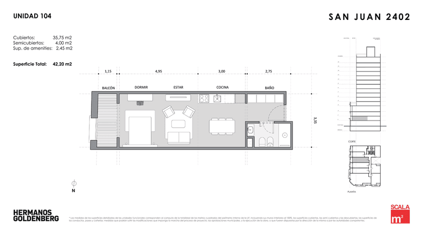 Plano de la unidad UF104