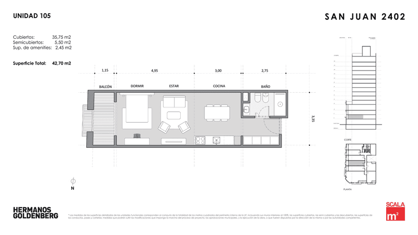 Plano de la unidad UF105
