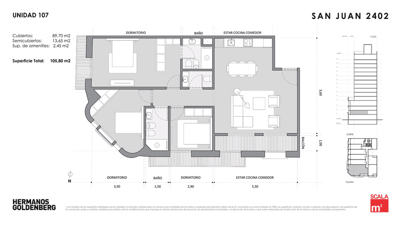 Plano de la unidad UF107