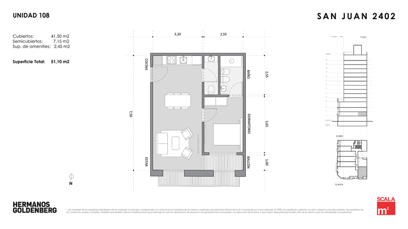 Plano de la unidad UF108