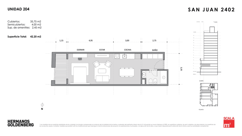 Plano de la unidad UF204