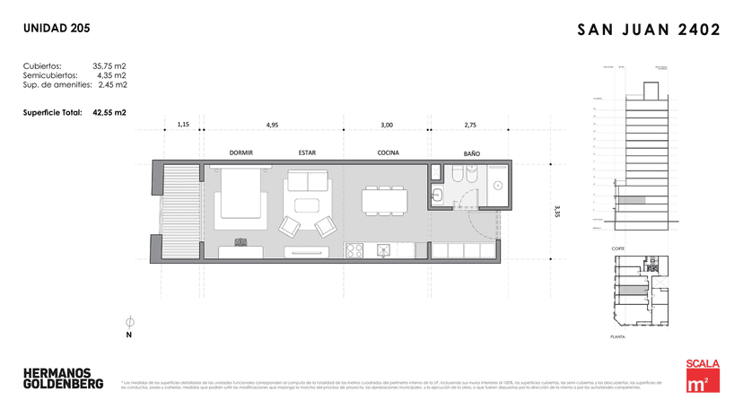 Plano de la unidad UF205