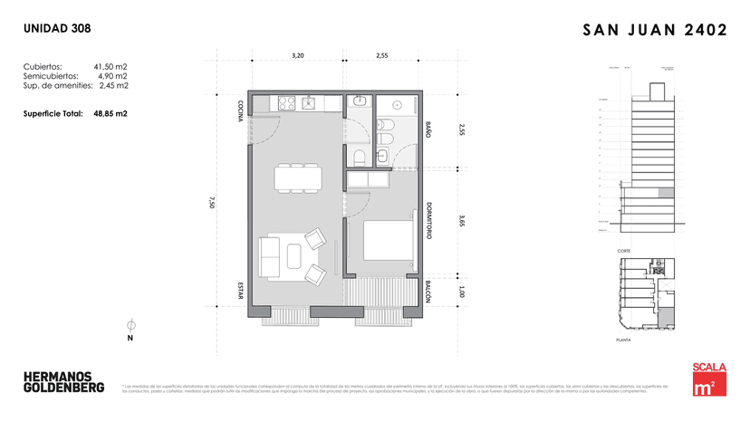 Plano de la unidad UF308