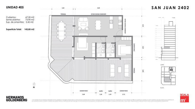 Plano de la unidad UF405