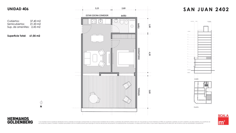 Plano de la unidad UF406