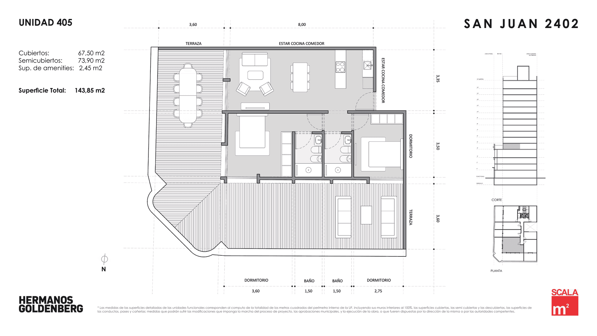 Plano 3 ambientes